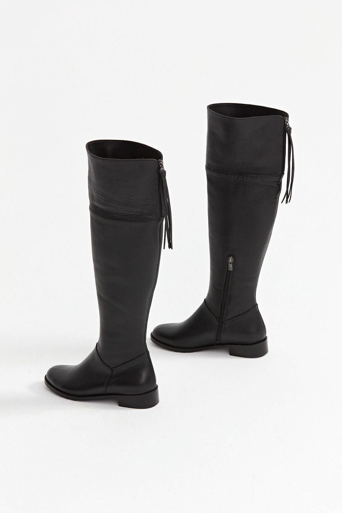 Kadın Hakiki Deri, El Yapımı, Fermuarlı, Şık Tasarım Bihter Çizme | OBEN AYAKKABI