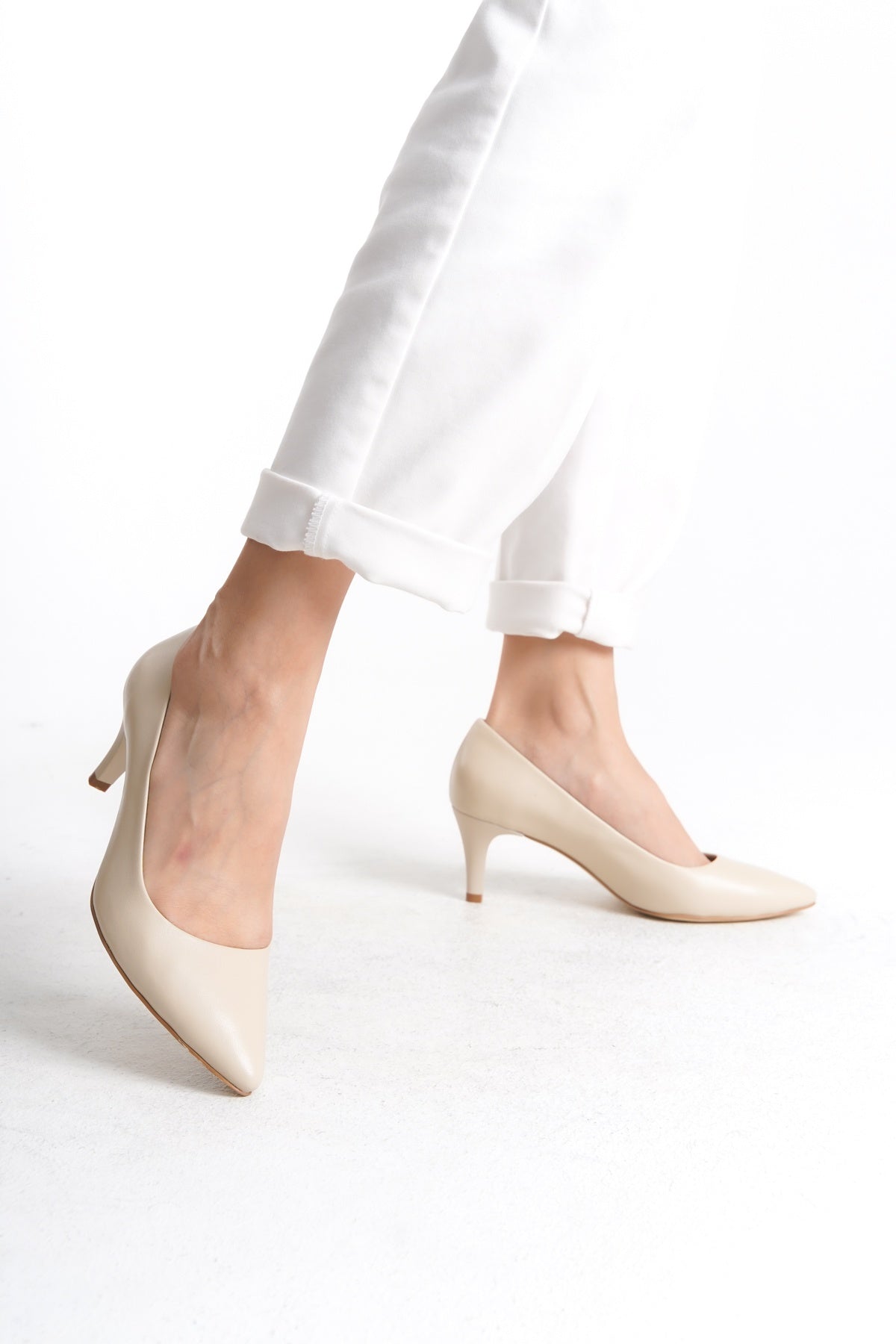 Hakiki Deri Siyah Kadın Stiletto | OBEN AYAKKABI